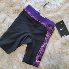 Nike Boys Jammer Swim Shorts Child Toddler Solid Swimwear Shorts Purple Sz 20