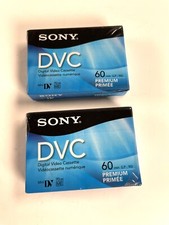 2x Sony DVC 60min Video Cassette Tapes - New Sealed