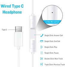 In-Ear USB-C Type-C Earbuds Earphone Headphone Headset For apple iPad mini 6th