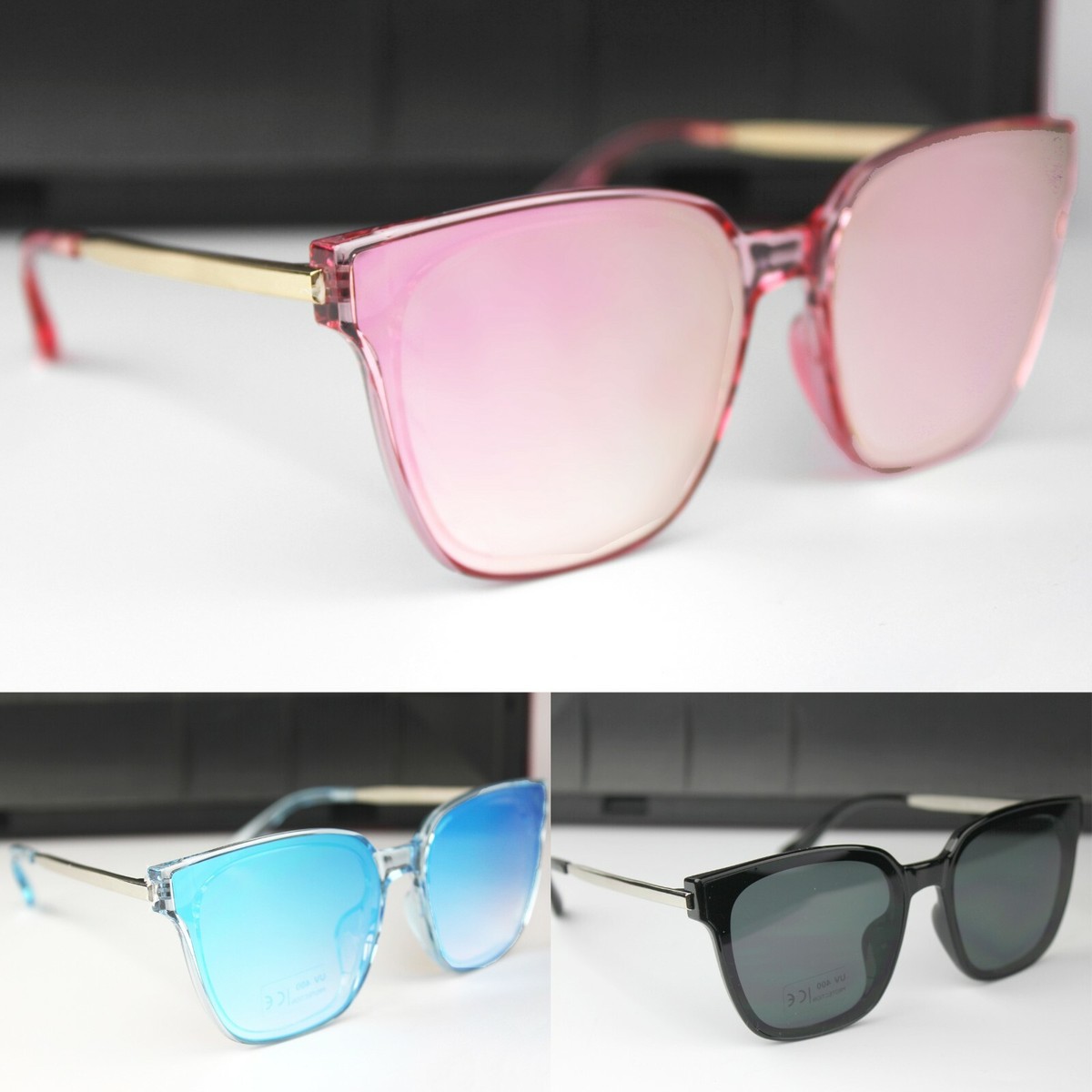 Large Butterfly Cat Eye Style Sunglasses Womens Mens Fashion UV400