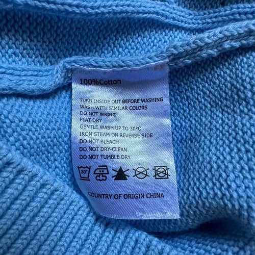 NWT Benito & Benita Light Blue Cable Knit Sweater Vest 11-12 - Picture 8 of 8