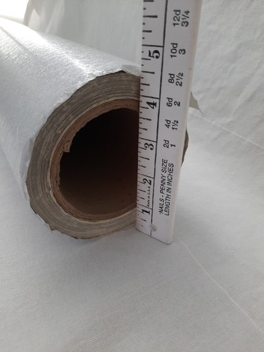 Vintage Gift Plant ~ Wrap Paper ~ Silver Metallic Foil with Design 18" x ?" Roll - Picture 4 of 16