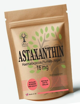 Astaxanthin Kapseln 16 mg natürliches Astaxanthin Pulver Nummer eins UK Ergänzung