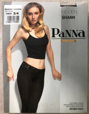 Panna Sharm klassische matte Strumpfhose mit Silikonspitze elastisch niedrige...