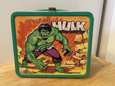 1978 Incredible Hulk Metal Lunch Box Marvel Comics- No Thermos | eBay
