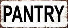 PANTRY Rustic Metal Sign Retro Mancave Chic Deco Art 5x12 SS220
