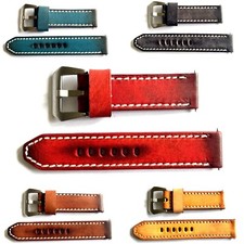 Vintage Italy Echt Leder Uhrband 18,20,22,24,mm Uhrenarmband Leather Watch Strap