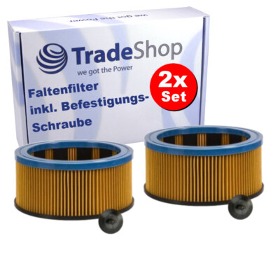 2x Faltenfilter für Starmix HS PA 1455 KFG FW, NSG uClean LD-1432 HMT Sauger