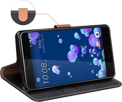 MOBESV Custodia per HTC U11, Cover a Libro Magnetica Custodia in Pelle per HTC U - Foto 5 di 12