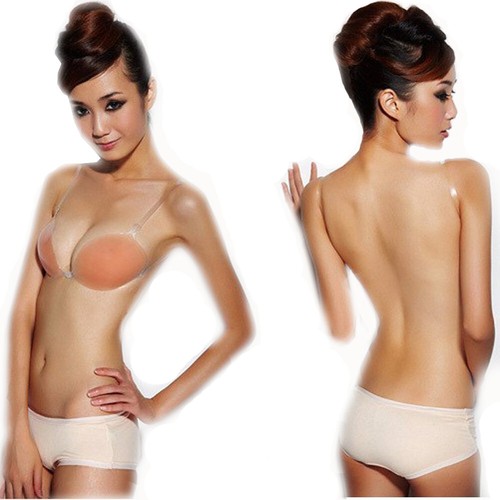 Soutien-gorge invisible auto-adhésif, soutien-gorge en silicone avec 3 sangles - Picture 4 of 6