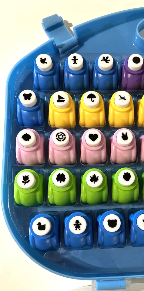 58 Mini Paper Punches Craft Paper Punchers W/ Case Scrapbook Classroom Confetti - Image 3 of 4