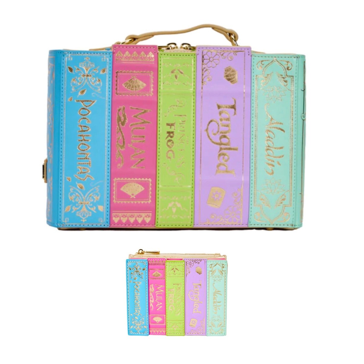Loungefly Princess Books Volume Crossbody Wallet Stitch Shoppe In Hand