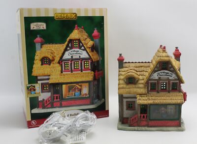 Lemax Porcelain Lighted Building Village Chocolatier 2008
