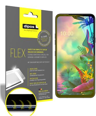 3x LG V50s ThinQ Schutzfolie Folie, 100% Displayabdeckung, dipos Flex