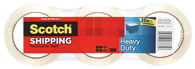 Scotch 3850-3 Shipping Packaging Tape, 1.88 In. x 54.6 Yd., 3-Pack - Quantity 1 - Picture 1 of 2