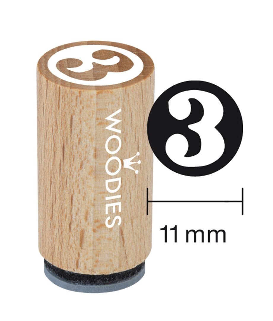 Timbro N. 3 Legno Mini Woodies | Royal Posthumus
