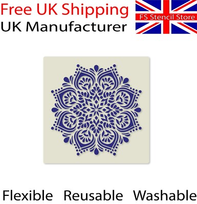 Mandala Nr. 3 Handwerk Zeichnen Kunst Schablone waschbar und wiederverwendbar Mylar - UK Shop