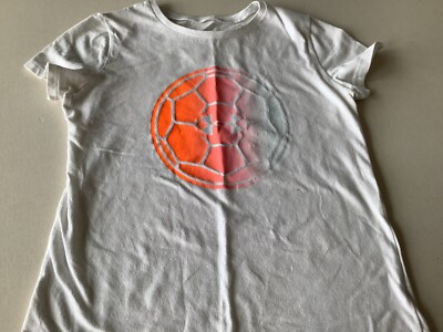 Under Armour Girls Size Medium Soccer Ball Orange Peach Ombré T