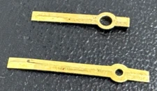 Pair of Vintage Gold Plated Peseux 330 and Other Stick Hole Hands 0.80x1.30