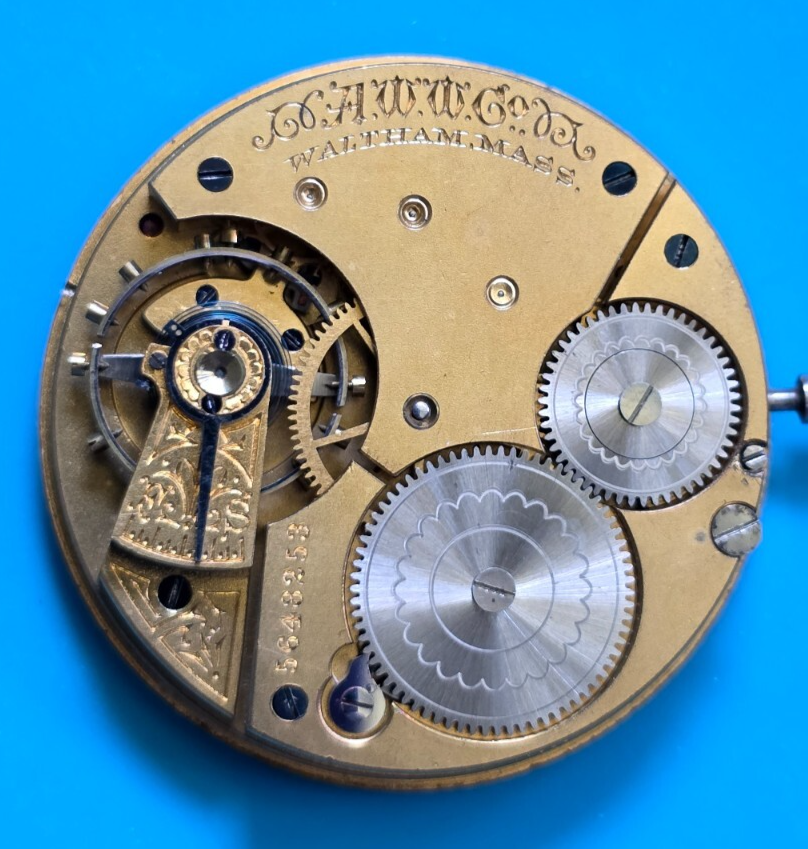 Vintage Waltham Grade 20 7-Jewel Pocket Watch Movement 16 Size Keeping Time