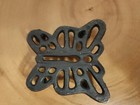 Vintage Cast Iron Butterfly Mariposa Trivet, Made in Taiwan  3 1/4" x 3 1/4"