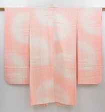 4331T07z660 Japanese Kimono Silk JUBAN Chrysanthemum Pink