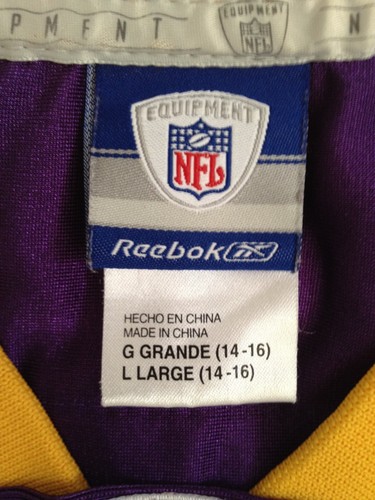 CAMISETA DE LA NFL MINNESOTA VIKINGS # 81 K. ROBINSON DE REEBOK JOVEN GRANDE 14/16 - Imagen 4 de 12