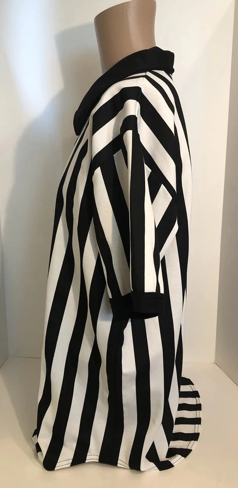 Ropa deportiva de trabajo en equipo para hombre camiseta de árbitro blanca y negra talla XL Foto 4 de 4