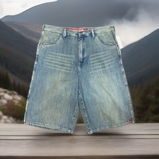 Vintage Ecko Unlimited Men's Carpenter Shorts Blue Baggy Hip Hop Skater Y2K 90s