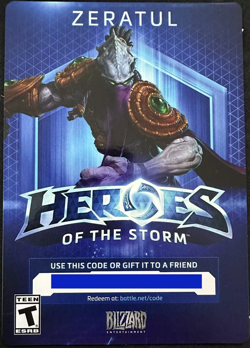 HEROES OF THE STORM - ZERATUL Hero Code Card - CODE UNUSED