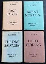 1941 FOUR QUARTETS East Coker Burnt Norton Dry Salvages Little Gidding T S ELIOT