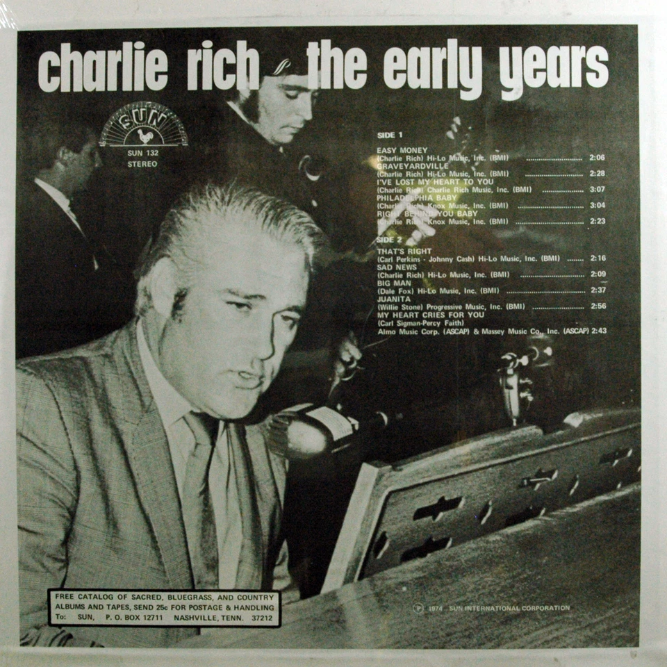 Charlie Rich - The Early Years - Vinyl Country - Image 2 of 2