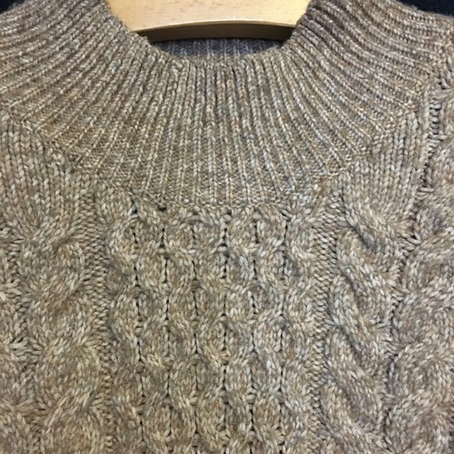 Calvin Klein Women's 1X Sweater Cable-Knit Mock Pullover Oatmeal Marled Textured - 第 2/15 張圖片