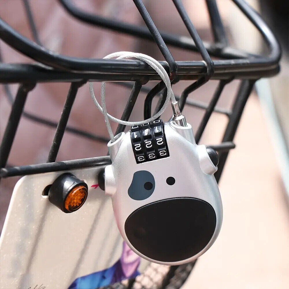Bloqueo de código antirrobo para cascos universales de motocicleta de 3 dígitos - retráctil S