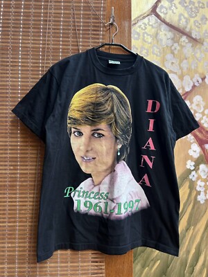 Vintage 90's Princess Diana Memorial T-shirt Single Stitch Candle