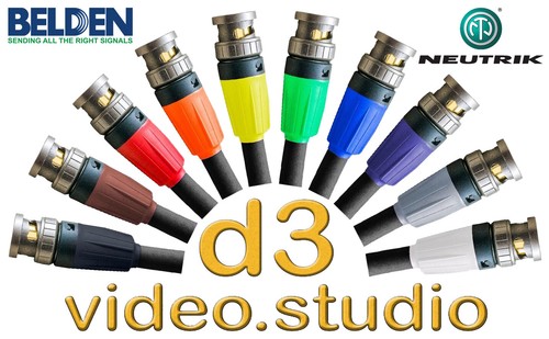 Long HD SDI Video Belden 1694f Flexible Cable Neutrik UHD BNC  Tricaster BMD - Afbeelding 1 van 4