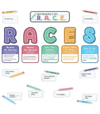 RACE Writing Strategy Bulletin Board Set 37 Piece Classroom Decor Multi Use