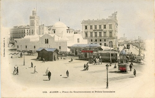 Carte Postale Ancienne – Alger – Départ Du Courrier – Noir Et Blanc – 1900
