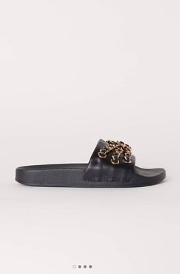 Moschino & H&M slides Moschino For H&M Leather Slides LIMITED EXCLUSIVE Size US  main image 3