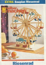 Bauanleitung (DIY selber machen) für Riesenrad, mit Stückliste,Faltblatt, gebrau