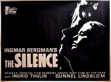 SILENCE 1963 Ingmar Bergman - Ingrid Thulin, Gunnel Lindblom UK QUAD POSTER
