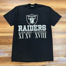 Vintage Vegas Oakland Raiders Black Super Bowl 90’s Tee Shirt VK17201