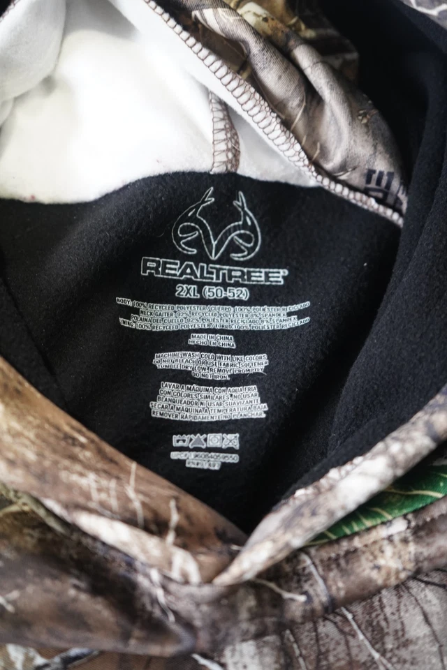 Men’s Real tree Edge Camo Pullover W/Built in Neck Gator Fleece Lined 2XL - Image 4 of 4