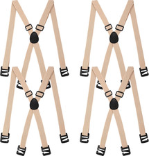 4 Pack Hidden Suspenders Adjustable Under The Shirt Suspenders for Men Clothing