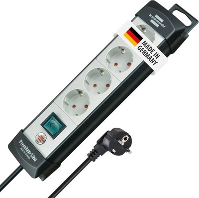 Brennenstuhl Premium Line Steckdosenleiste Mehrfachsteckdose Wandmontage 4-Fach