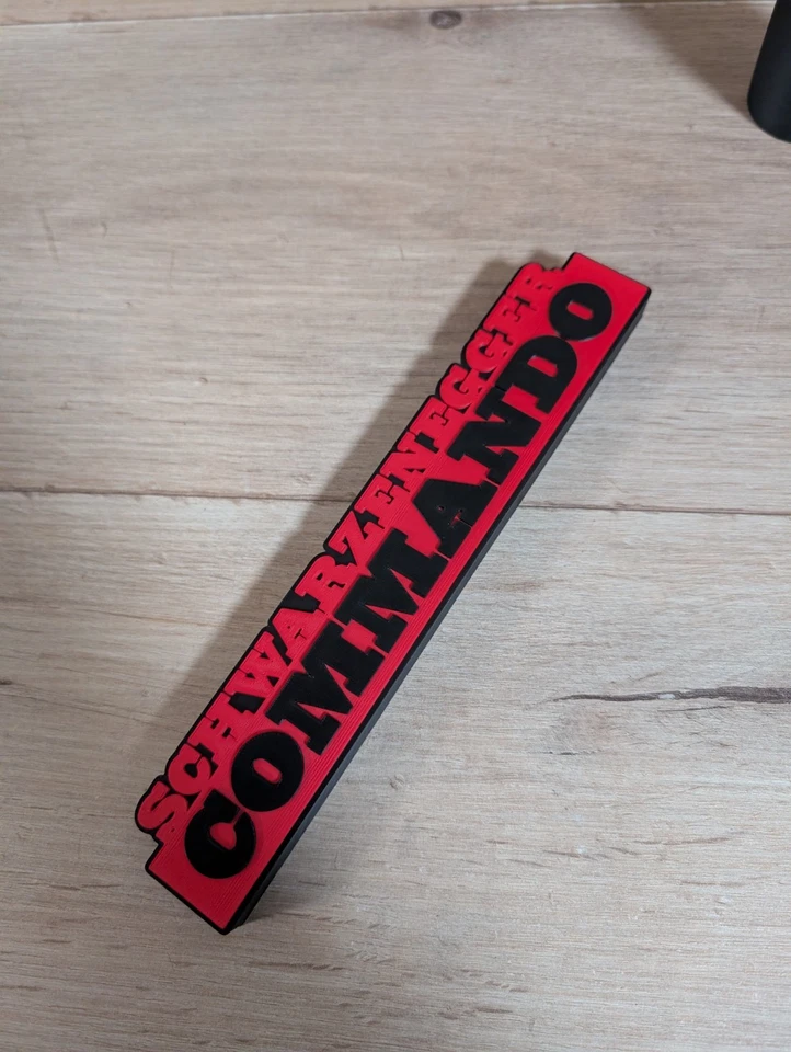Commando Arnold Schwarzenegger logo Décoratif 23cm - Photo 4/4