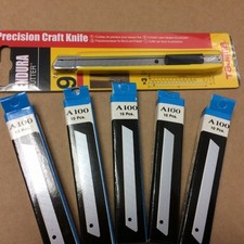 50 Cutterklingen 9 mm, 5x10 Stk + 1 x Tajima Messer Gratis LC303 Angebot