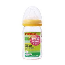 Pigeon Breastfeeding Bottle Orange Yellow Heat-Resistant Glass 160ml for
