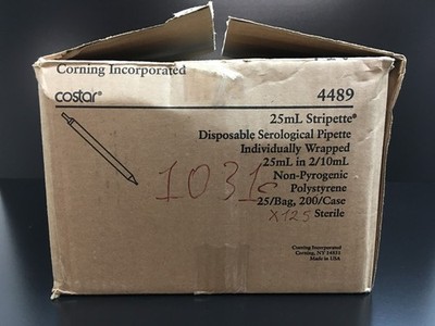 Costar REF 4489 Stripette Serological Pipettes Various 25mL Lot 125 PCS