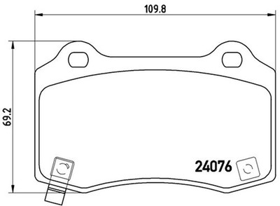Bremsbelagsatz hinten BREMBO P 11 024